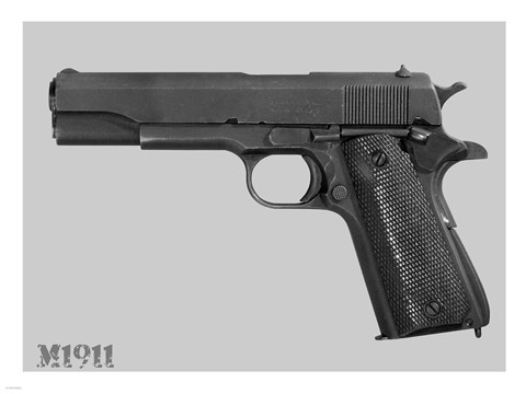 Framed M1911 A1 Pistol Print