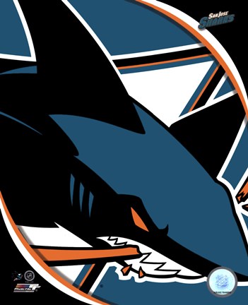 Framed San Jose Sharks 2011 Team Logo Print