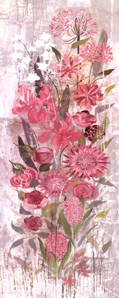 Framed Floral Frenzy Soft Pink II Print