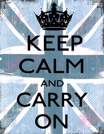 Framed Keep Calm And Carry On 4 Print