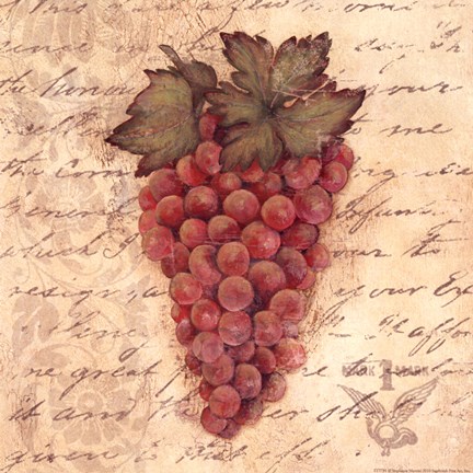 Framed Grapes III Print