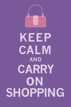 Framed Keep Calm, Shopping Print