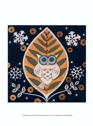 Framed Winter Owl Print
