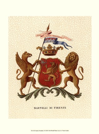Framed Stately Heraldry I Print