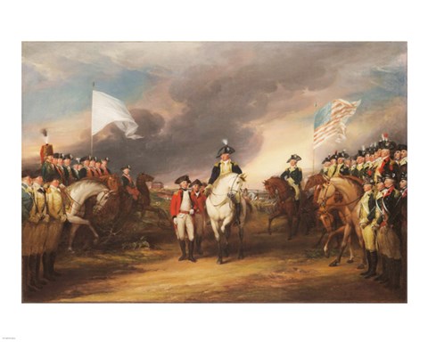 Framed Surrender of Lord Cornwallis at Yorktown October 19 1781 Print