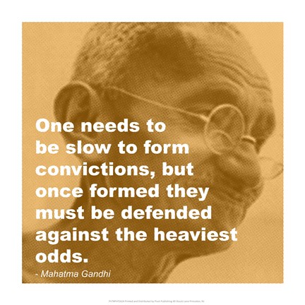 Framed Gandhi - Convictions Quote Print
