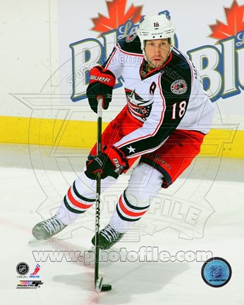 Framed R.J. Umberger 2011-12 Action Print