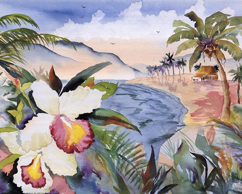 Framed Hawaiian Orchids Print