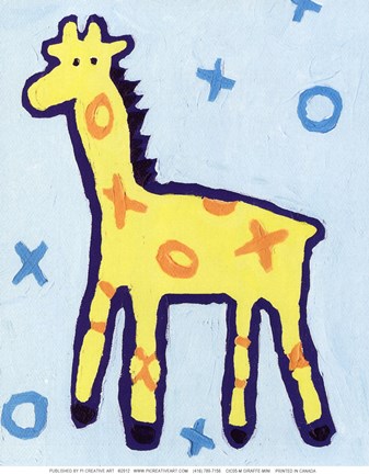 Framed Giraffe - mini Print