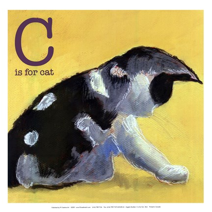 Framed C is for Cat - mini Print