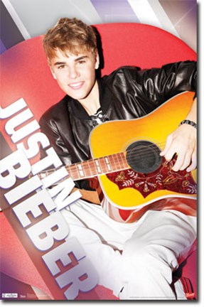 Framed Justin Bieber - Relaxing Print