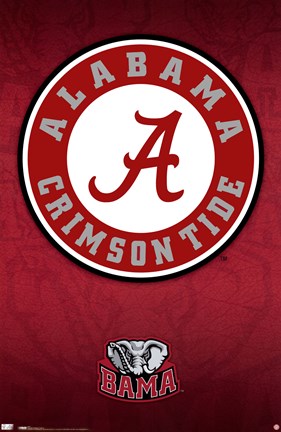 Framed University of Alabama - Logo 10 Print