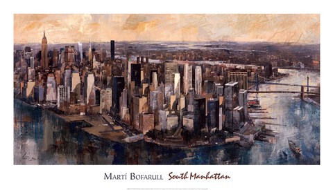 Framed South Manhattan Print