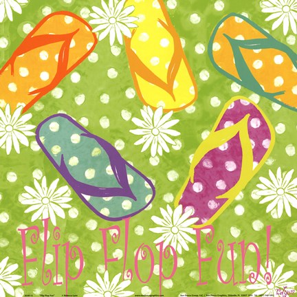 Framed Flip Flop Fun Print