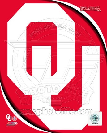 Framed University of Oklahoma Sooners Team Logo Print