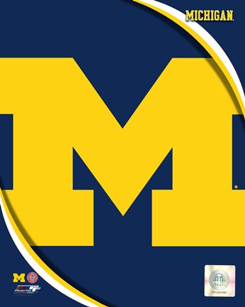Framed University of Michigan Wolverines Team Logo Print