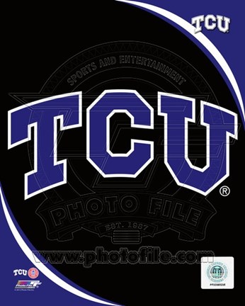 Framed Texas Christian University Horned Frogs Team Logo Print
