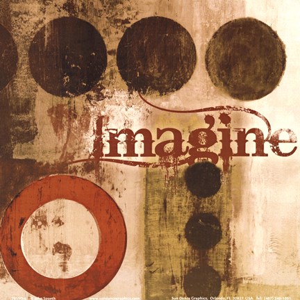 Framed Imagine (Red) Print