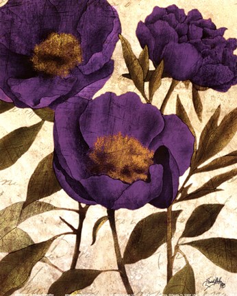 Framed Violet Botanicals I Print