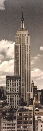 Framed Empire State Building, Black &amp; White Print