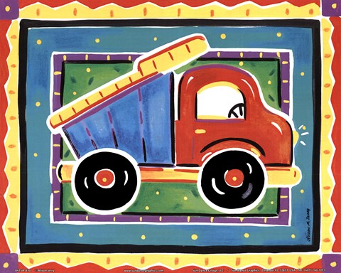 Framed Dump Truck Print