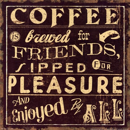 Framed Coffee Quote II Print