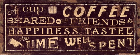 Framed Coffee Quote III Print