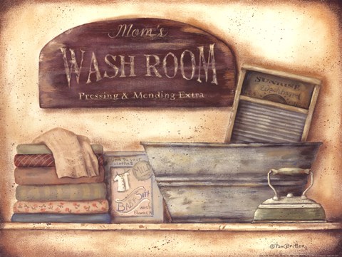 Framed Wash Room Print