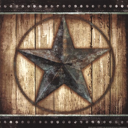 Framed Barn Star II Print