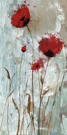 Framed Splash Poppies II Print