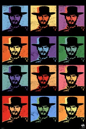 Framed Clint Eastwood - Pop Art Print