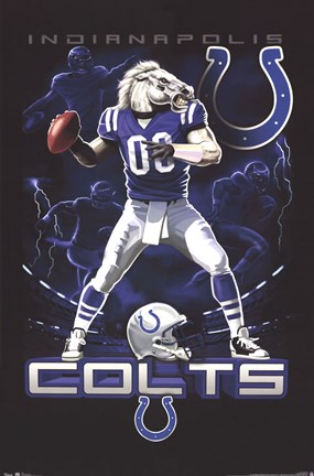 Framed Colts Quarterback 12 Print
