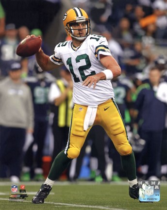 Framed Aaron Rodgers 2012 Action shot Print