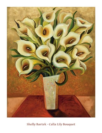 Framed Calla Lily Bouquet Print