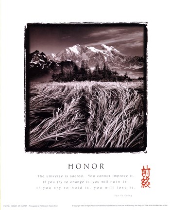 Framed Honor - Mt. Hunter Print