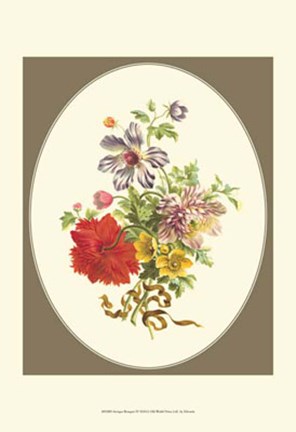 Framed Antique Bouquet IV Print