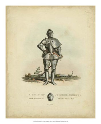 Framed Men in Armour IV Print