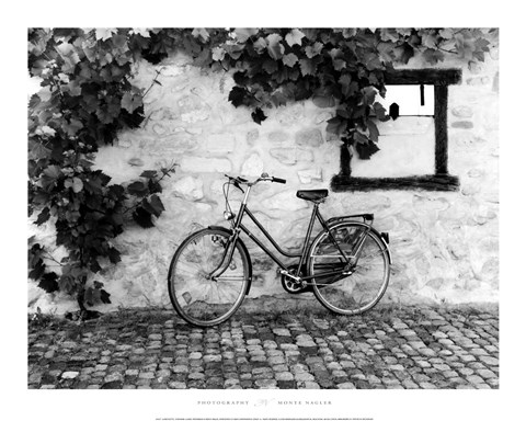 Framed La Bicyclette Print