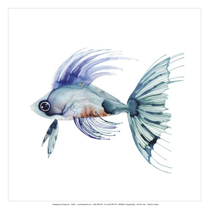 Framed Teal Fish Print