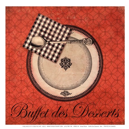 Framed Buffet de Desserts Print