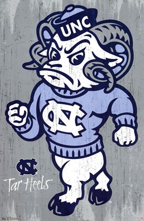Framed University of North Carolina - Logo 13 Print