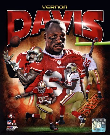 Framed Vernon Davis 2012 Portrait Plus Print