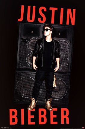 Framed Justin Bieber - Speakers Print