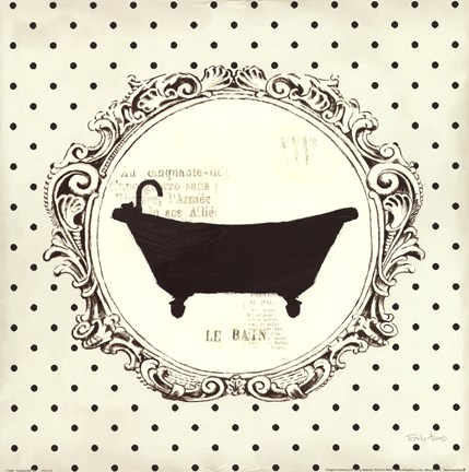 Framed Cartouche Bath Print