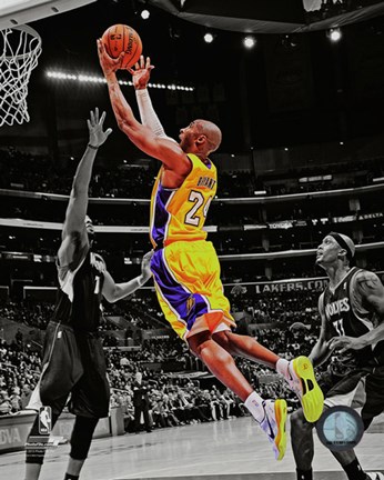 Framed Kobe Bryant 2012-13 Spotlight Action Print