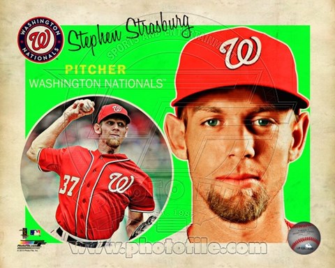 Framed Stephen Strasburg 2013 Studio Plus Print