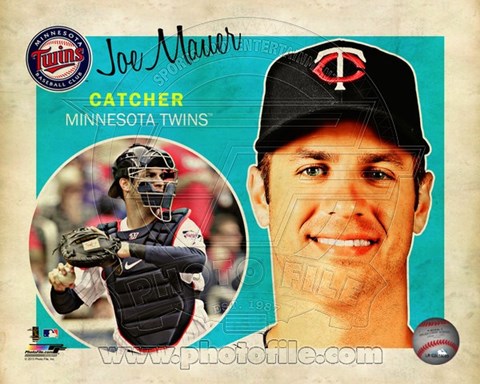 Framed Joe Mauer 2013 Studio Plus Print