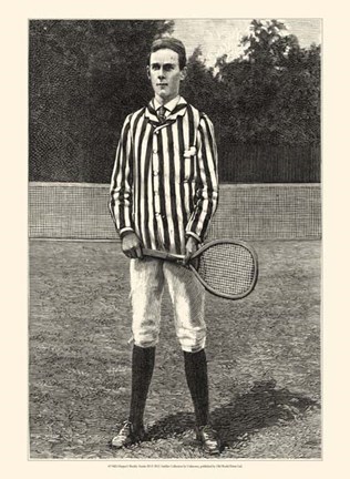 Framed Harper&#39;s Weekly Tennis III Print