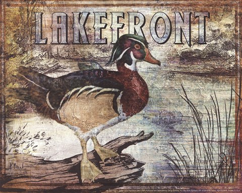 Framed Duck Sign II - petite Print