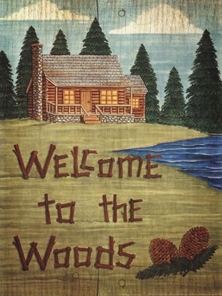 Framed Welcome To The Woods Print